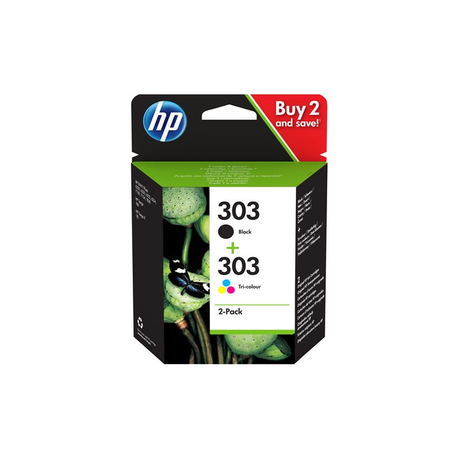 HP 303 - 2-pack - colour (cyan, magenta, yellow), pigmented black - original - ink cartridge - for ENVY Photo 62XX, Photo 71XX, Photo 78XX; ENVY Inspire 72XX, 79XX; Tango - 0