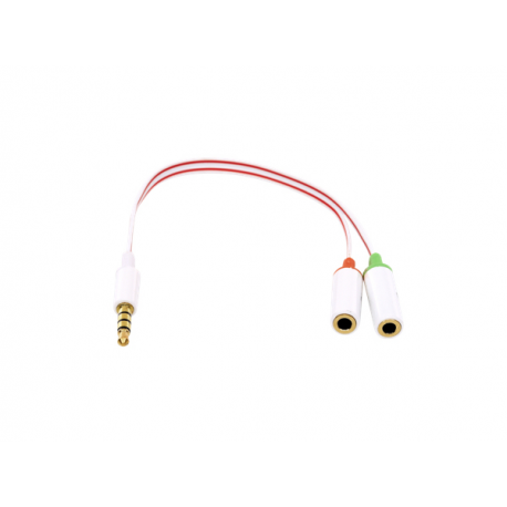 Sandberg Headset Converter - Headset adapter - 4-pole mini jack male to stereo mini jack female - for Apple iPad / iPhone / iPod - 4