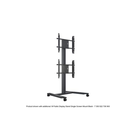 Multibrackets Public Display Stand 180 HD Single - Stand - for flat panel - lockable - aluminium - black - screen size: 55"-80" - mounting interface: up to 800 x 500 mm - 16