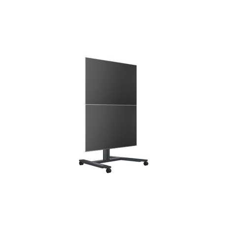 Multibrackets Public Display Stand 180 HD Single - Stand - for flat panel - lockable - aluminium - black - screen size: 55"-80" - mounting interface: up to 800 x 500 mm - 17