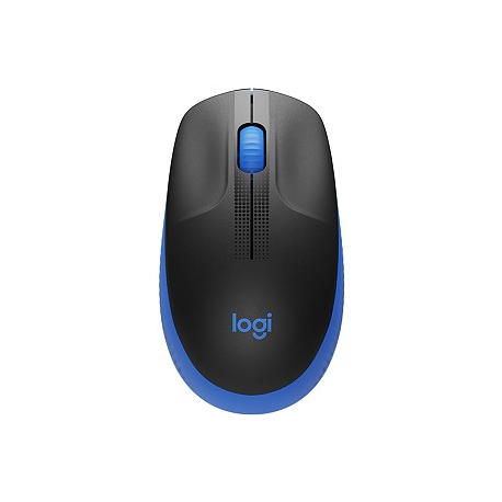 Logitech M190 - Mouse - optical - 3 buttons - wireless - USB wireless receiver - blue - 2