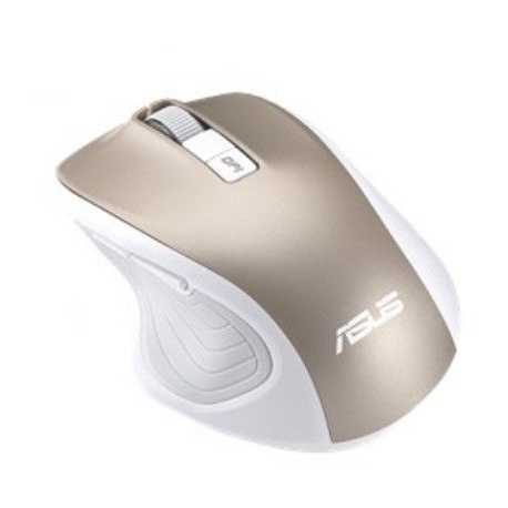 ASUS MW202 - Mouse - optical - 6 buttons - wireless - 2.4 GHz - USB wireless receiver - mud grey - 1