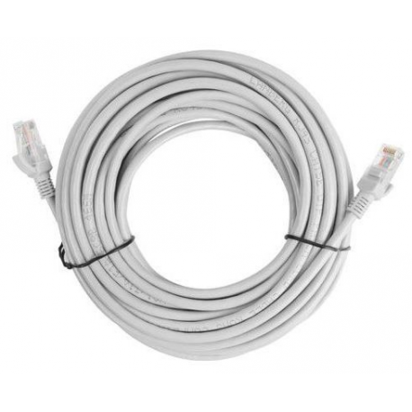 Lanberg - Patch cable - RJ-45 (M) to RJ-45 (M) - 15 m - UTP - CAT 5e - stranded - grey, RAL 7035 - 2