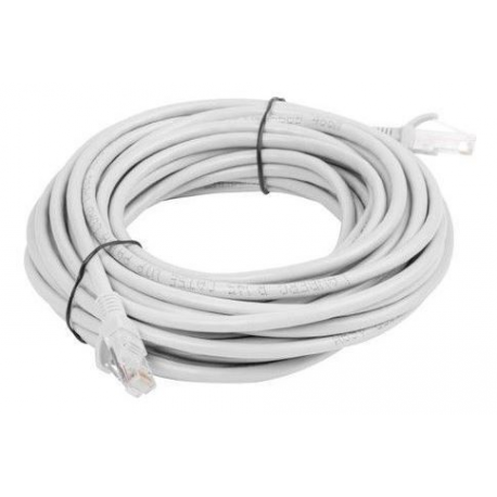 Lanberg - Patch cable - RJ-45 (M) to RJ-45 (M) - 20 m - UTP - CAT 5e - molded, snagless, stranded - grey, RAL 7035 - 3
