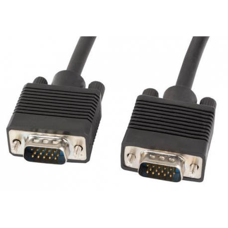 Lanberg - VGA cable - HD-15 (VGA) (M) to HD-15 (VGA) (M) - 1.8 m - thumbscrews - black - 0