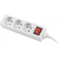 Lanberg - Power strip - input: CEE 7 / 7 - output connectors: 3 (CEE 7 / 5) - 1.5 m cord - white