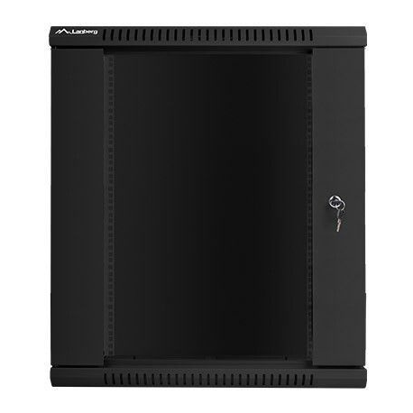 Lanberg - Rack cabinet - wall mountable - black, RAL 9004 - 15U - 19" - 1
