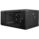 Lanberg - Rack cabinet - wall mountable - black, RAL 9004 - 4U - 19"