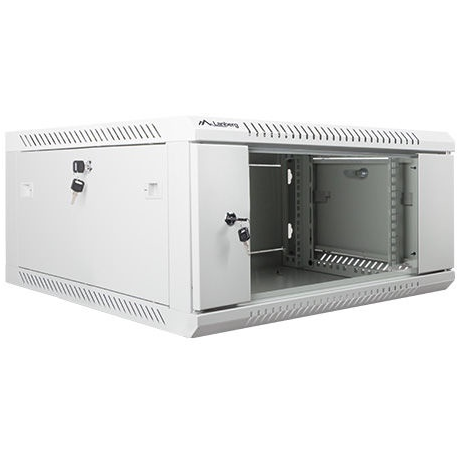 Lanberg - Rack cabinet - wall mountable - grey, RAL 7035 - 4U - 19" - 2