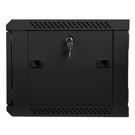 Lanberg - Rack cabinet - wall mountable - black, RAL 9004 - 6U - 19" - 4