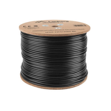 Lanberg - Bulk cable - 305 m - UTP - CAT 5e - outdoor, solid - black - 1