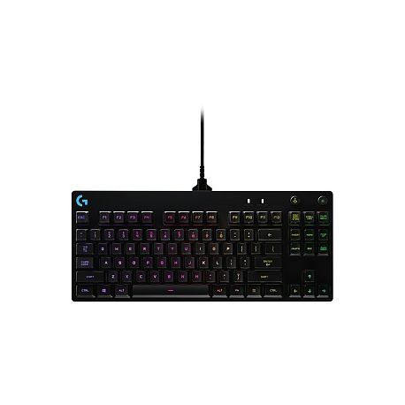 Logitech G Pro Mechanical Gaming Keyboard - Keyboard - backlit - USB - Pan Nordic - key switch: GX Blue Clicky - black - 2