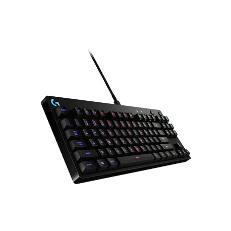 Logitech G Pro Mechanical Gaming Keyboard - Keyboard - backlit - USB - Pan Nordic - key switch: GX Blue Clicky - black - 4