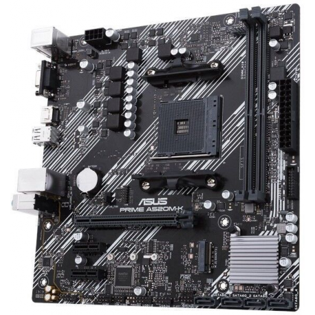 ASUS PRIME A520M-K - Motherboard - micro ATX - Socket AM4 - AMD A520 Chipset - USB 3.2 Gen 1 - Gigabit LAN - onboard graphics (CPU required) - HD Audio (8-channel) - 3