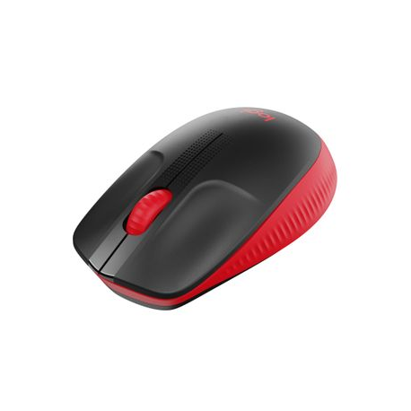 Logitech M190 - Mouse - optical - 3 buttons - wireless - USB wireless receiver - red - 1