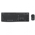 Logitech MK295 Silent - Keyboard and mouse set - wireless - 2.4 GHz - Pan Nordic - graphite