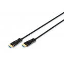 DIGITUS - Premium High Speed HDMI with Ethernet cable - HDMI male to HDMI male - 15 m - double shielded - black - 4K support, hybrid active optical cable