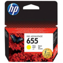 HP 655 - Yellow - original - ink cartridge - for Deskjet Ink Advantage 4615, Ink Advantage 4625, Ink Advantage 5525, Ink Advantage 6525
