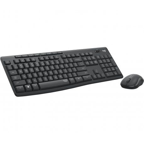 Logitech MK295 Silent - Keyboard and mouse set - wireless - 2.4 GHz - US International - graphite - 2