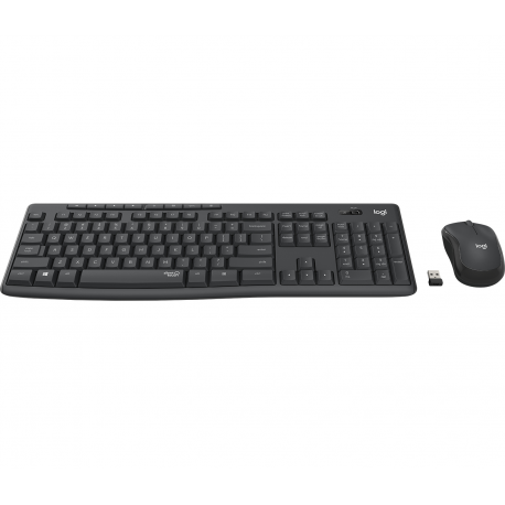 Logitech MK295 Silent - Keyboard and mouse set - wireless - 2.4 GHz - US International - graphite - 4
