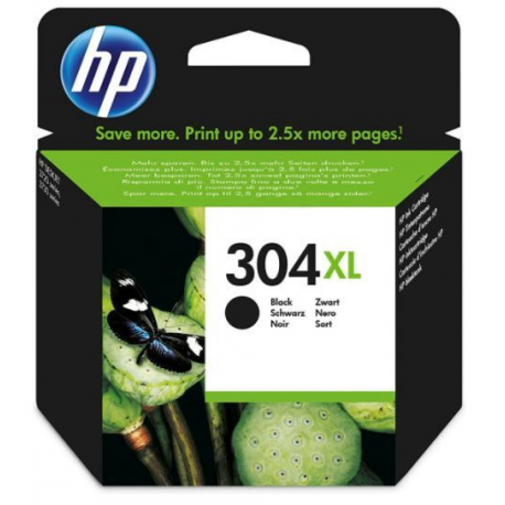 HP 304XL - High Yield - black - original - ink cartridge - for AMP 130; Deskjet 26XX, 37XX; Envy 50XX - 0