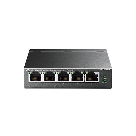 TP-Link TL-SF1005LP - V1 - switch - unmanaged - 5 x 10/100 (4 PoE) - desktop, wall-mountable - PoE (41 W) - 0