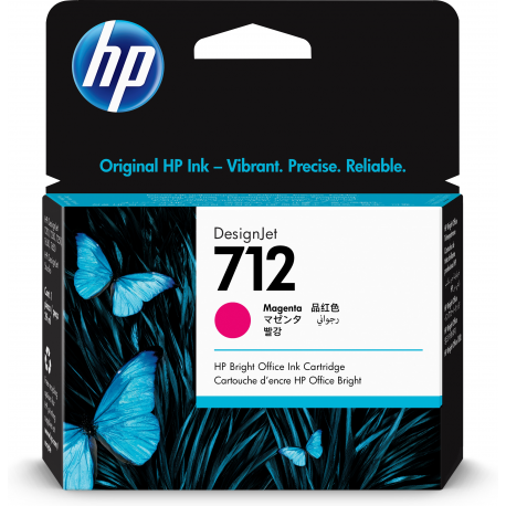 HP 712 - 29 ml - magenta - original - DesignJet - ink cartridge - for DesignJet Studio, T210, T230, T250, T630, T650 - 1
