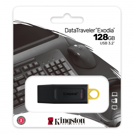 Kingston DataTraveler Exodia - USB flash drive - 128 GB - USB 3.2 Gen 1 - 2