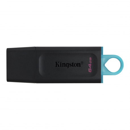 Kingston DataTraveler Exodia - USB flash drive - 64 GB - USB 3.2 Gen 1 - black with teal - 1