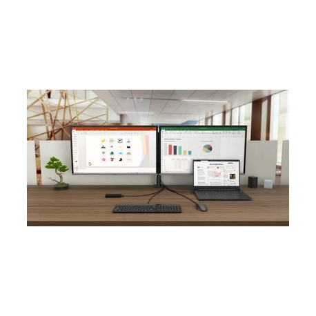 i-Tec USB-C Dual Display Docking Station with Power Delivery - Docking station - USB-C  /  Thunderbolt 3 - DP - GigE - 7