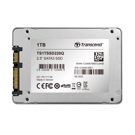 Transcend SSD220Q - SSD - 1 TB - internal - 2.5" - SATA 6Gb / s - 1