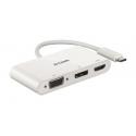 D-Link DUB-V310 - Adapter - USB-C male to HD-15 (VGA), HDMI, DisplayPort female - 11 cm - 4K support