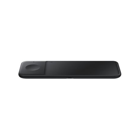 Samsung Wireless Charger Trio EP-P6300 - Wireless charging pad + AC power adapter - Fast Charge - black - for Galaxy Buds Live, Buds+, Note20, S20, S20 5G, S20+ 5G, Watch 3, Z Flip 5G, Z Fold2 5G - 4