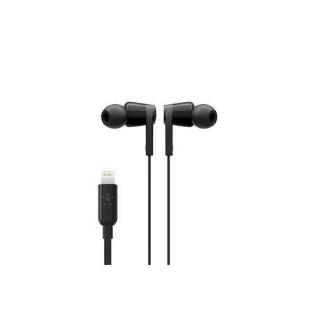 Belkin ROCKSTAR - Earphones with mic - in-ear - wired - USB-C - noise isolating - black - 4