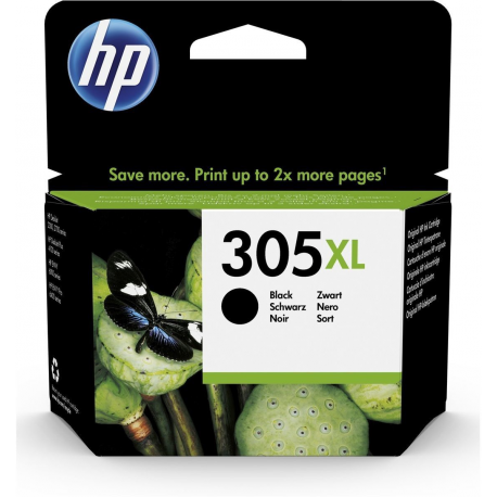 HP 305XL - 6.45 ml - High Yield - pigmented black - original - ink cartridge - for Deskjet 23XX, 27XX, 41XX; DeskJet Plus 41XX; Envy 60XX, 64XX; ENVY Pro 64XX - 0