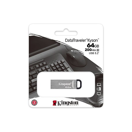Kingston DataTraveler Kyson - USB flash drive - 64 GB - USB 3.2 Gen 1 - 3