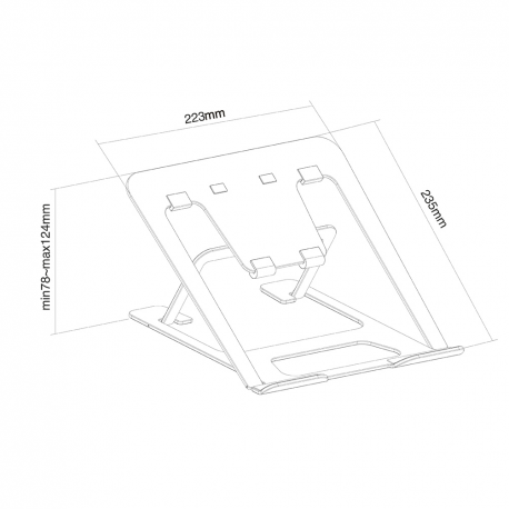 Neomounts by Newstar NSLS085GREY - Notebook stand - grey - 11