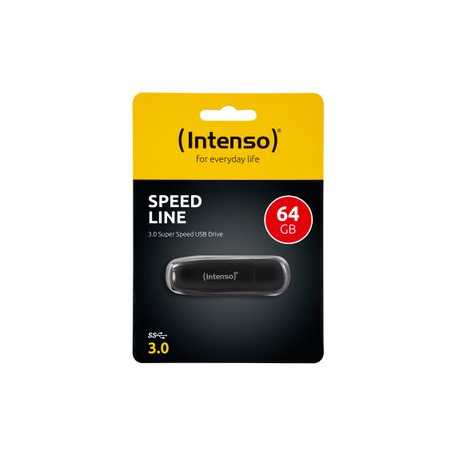 Intenso Speed Line - USB flash drive - 64 GB - USB 3.0 - black - 2