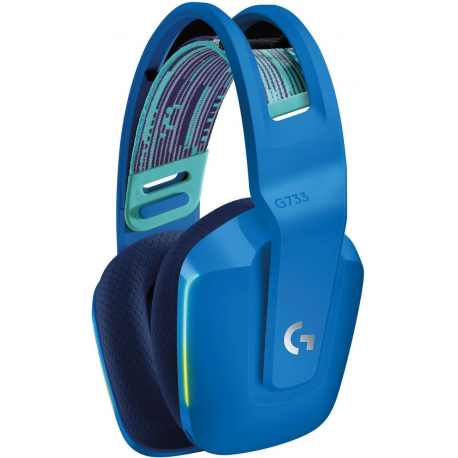 Logitech G G733 LIGHTSPEED Wireless RGB Gaming Headset - Headset - full size - 2.4 GHz - wireless - blue - 2