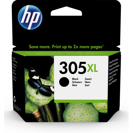 HP 305XL - 6.45 ml - High Yield - pigmented black - original - ink cartridge - for Deskjet 23XX, 27XX, 41XX; DeskJet Plus 41XX; Envy 60XX, 64XX; ENVY Pro 64XX - 17