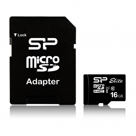SILICON POWER memory card Micro SDHC 16GB Class 10 + Adapter - 2