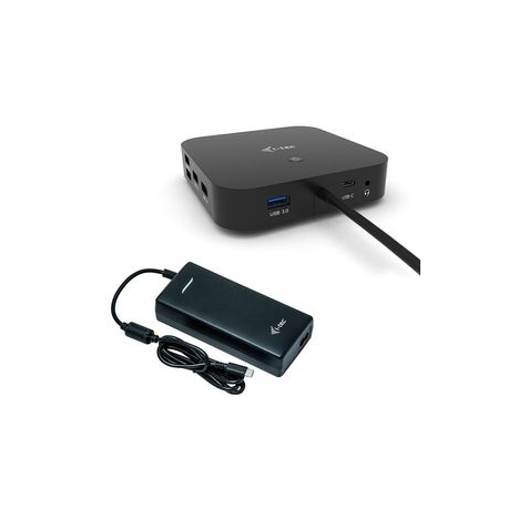 i-Tec USB-C Dual Display Docking Station with Power Delivery - Docking station - USB-C  /  Thunderbolt 3 - 2 x DP - GigE - 0