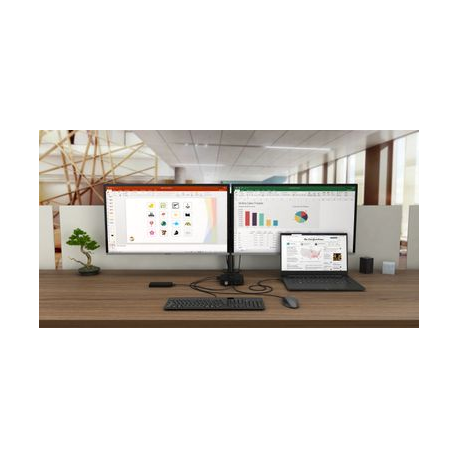 i-Tec USB-C Dual Display Docking Station with Power Delivery - Docking station - USB-C  /  Thunderbolt 3 - 2 x DP - GigE - 9