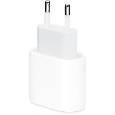 Apple 20W USB-C Power Adapter - Power adapter - 20 Watt (USB-C) - for 10.2-inch iPad; 10.5-inch iPad Air; 10.9-inch iPad Air; iPad mini 5; iPhone 11, 12, 13, SE - 0
