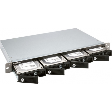 QNAP TR-004U - Hard drive array - 4 bays (SATA-300) - USB 3.1 Gen 1 (external) - rack-mountable - 1U - 5