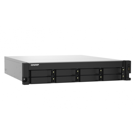QNAP TS-832PXU - NAS server - 8 bays - rack-mountable - SATA 6Gb / s - RAID 0, 1, 5, 6, 10, 50, JBOD, 60 - RAM 4 GB - Gigabit Ethernet  /  2.5 Gigabit Ethernet  /  10 Gigabit Ethernet - iSCSI support - 2U - 9