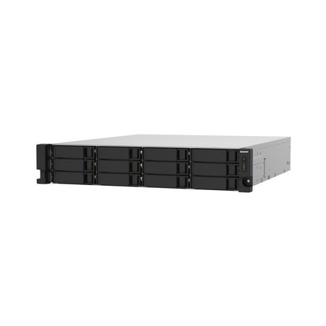 QNAP TS-1232PXU-RP - NAS server - 12 bays - rack-mountable - SATA 6Gb / s - RAID 0, 1, 5, 6, 10, 50, JBOD, 60 - RAM 4 GB - Gigabit Ethernet  /  2.5 Gigabit Ethernet  /  10 Gigabit Ethernet - iSCSI support - 2U - 4