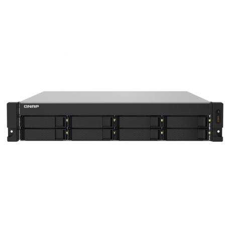 QNAP TS-832PXU - NAS server - 8 bays - rack-mountable - SATA 6Gb / s - RAID 0, 1, 5, 6, 10, 50, JBOD, 60 - RAM 4 GB - Gigabit Ethernet / 2.5 Gigabit Ethernet / 10 Gigabit Ethernet - iSCSI support - 2U - 8