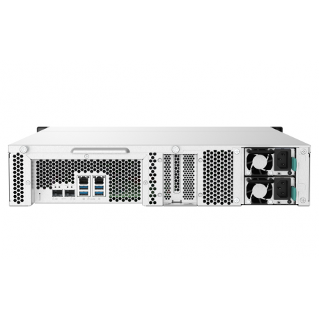 QNAP TS-832PXU - NAS server - 8 bays - rack-mountable - SATA 6Gb / s - RAID 0, 1, 5, 6, 10, 50, JBOD, 60 - RAM 4 GB - Gigabit Ethernet / 2.5 Gigabit Ethernet / 10 Gigabit Ethernet - iSCSI support - 2U - 9