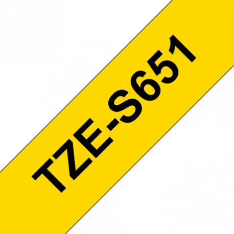 Brother TZe-SL651 - Self-adhesive - black on yellow - Roll (2.4 cm x 8 m) 1 cassette(s) laminated tape - for P-Touch PT-D800W, PT-E550WSP, PT-E550WVP, PT-P900W, PT-P950NW - 0